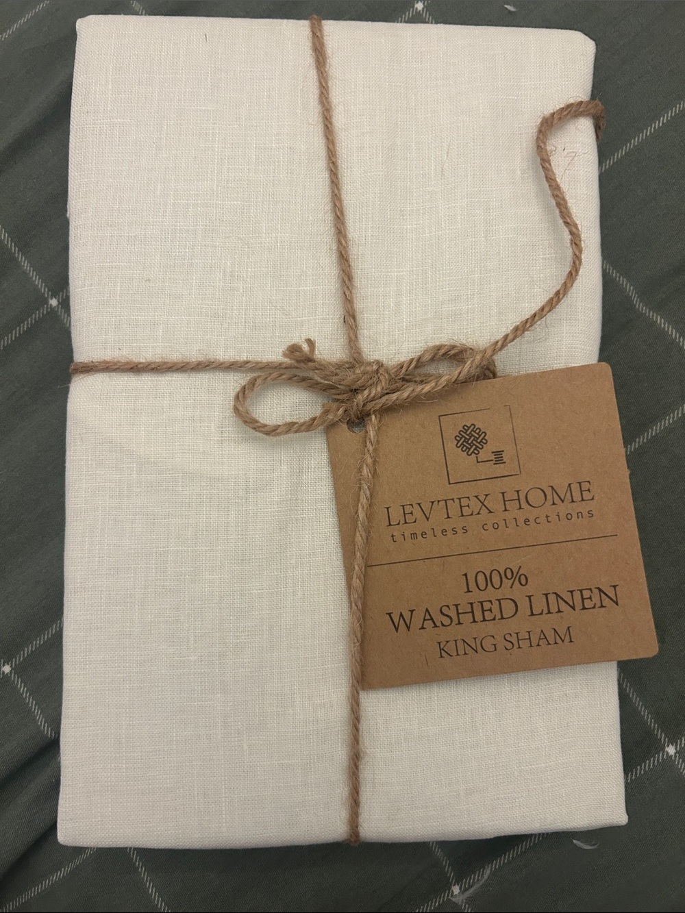 Levtex Home 100% Washed Linen King Sham - cream